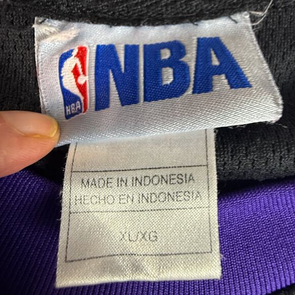 Vintage Sacramento Kings NBA XL Jersey Sleeveless Black Purple Made in Indonesia - Picture 4 of 7